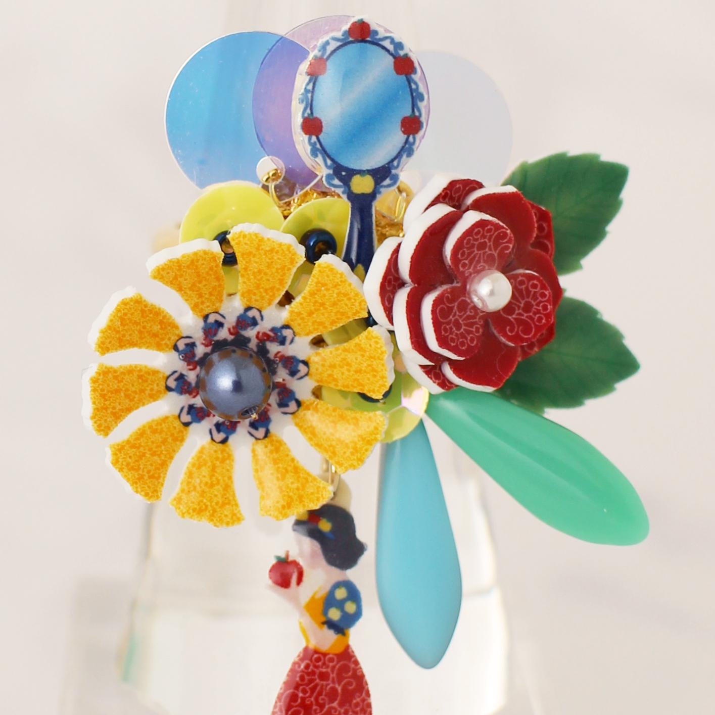 りんご姫の物語アクセサリー　トリックアート風お花 リング | 3枚目